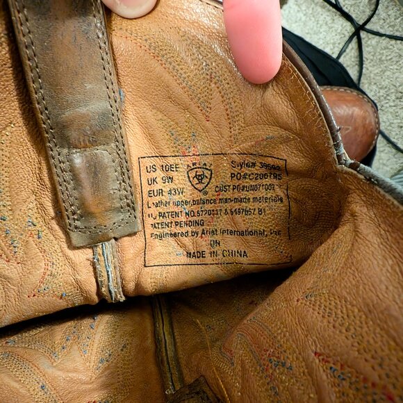 Mens Ariat Western Boot size 10EE - Picture 10 of 11